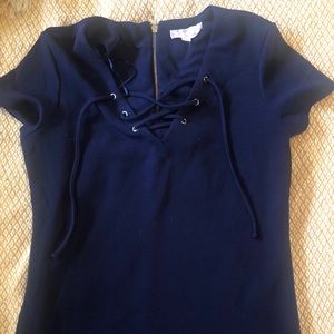 Navy Blue Mini T-Shirt Dress